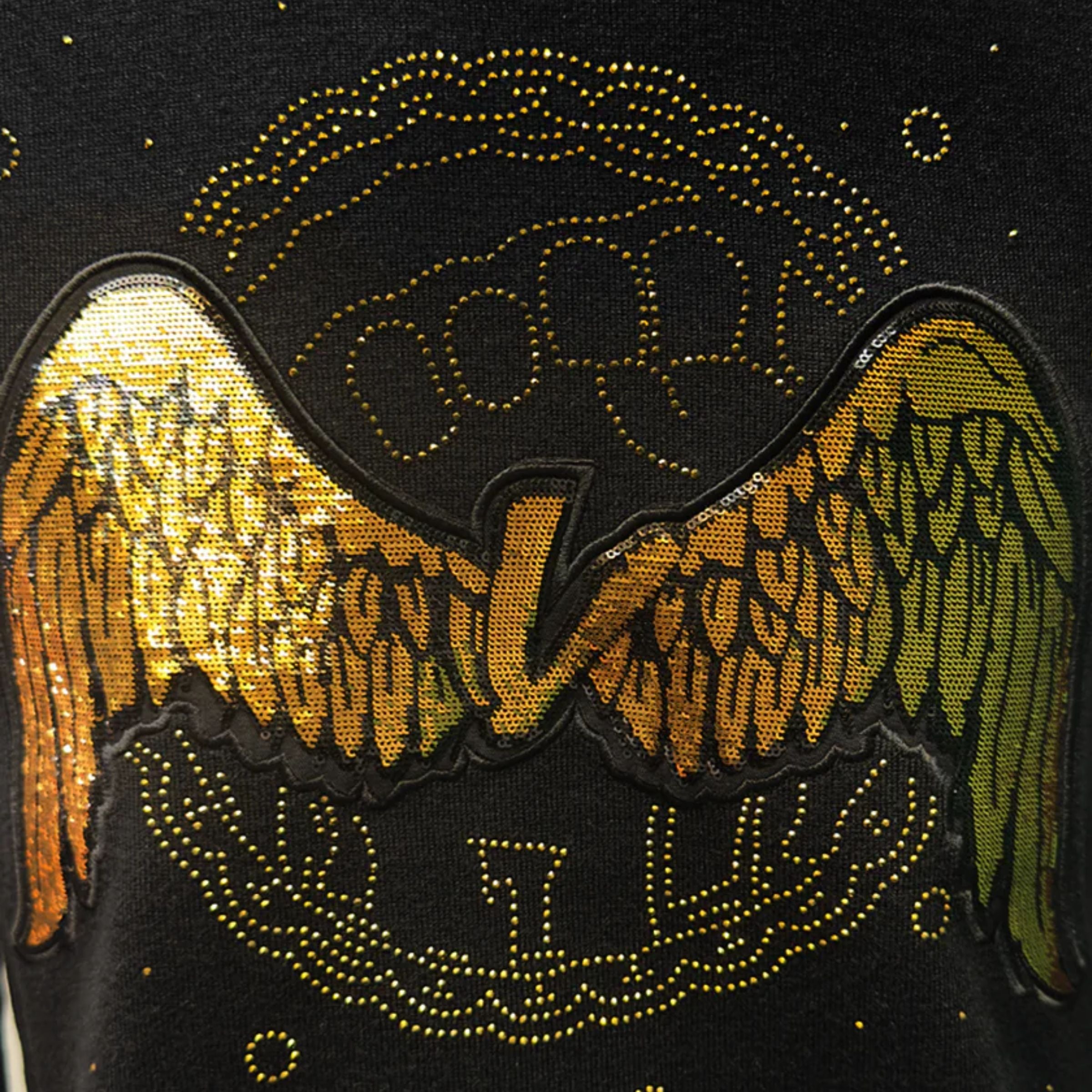Vialli Sweater Sequenced Wings Gold-Black